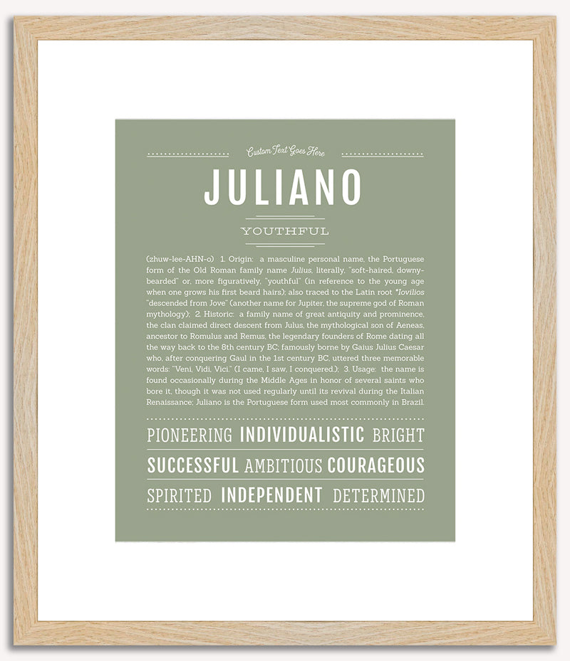 Juliano | Name Art Print