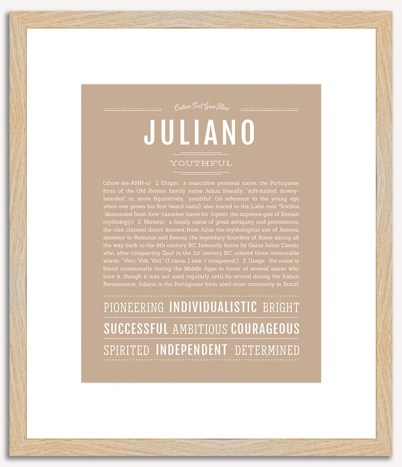 Juliano | Name Art Print