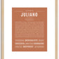 Juliano | Name Art Print