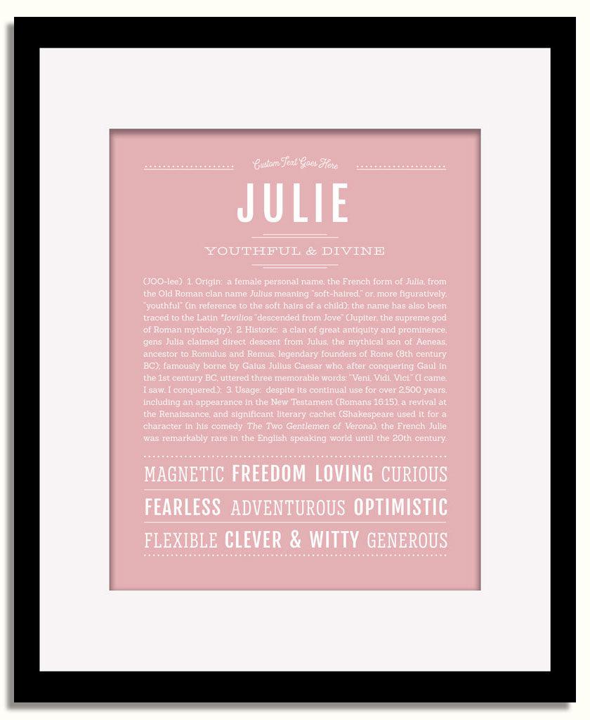 Frame Options | Dusty Rose | Black Frame, Matted