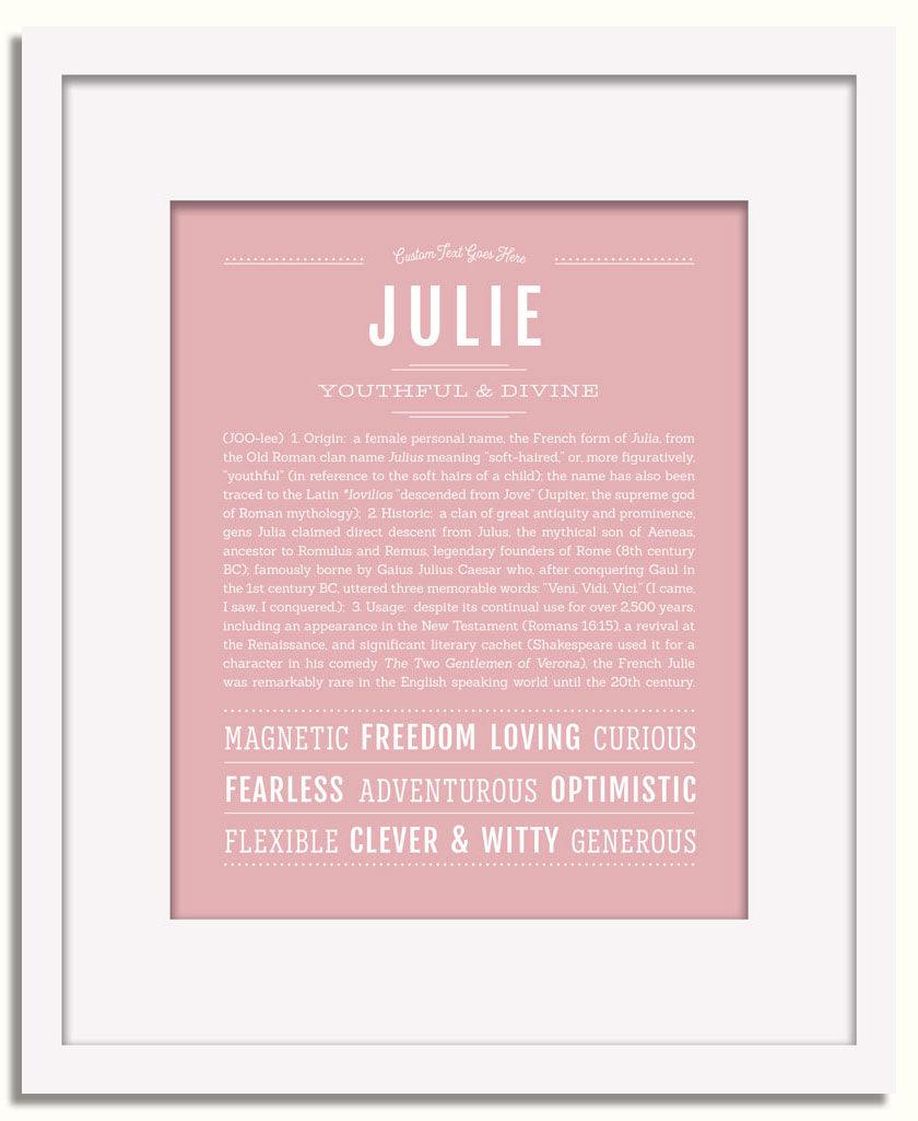 Frame Options | Dusty Rose | White Frame, Matted