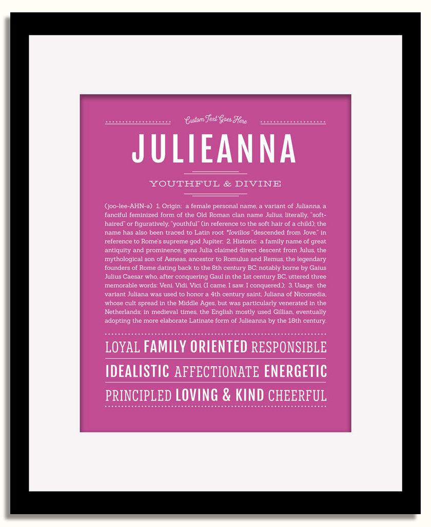 Frame Options | Dark Pink | Black Frame, Matted