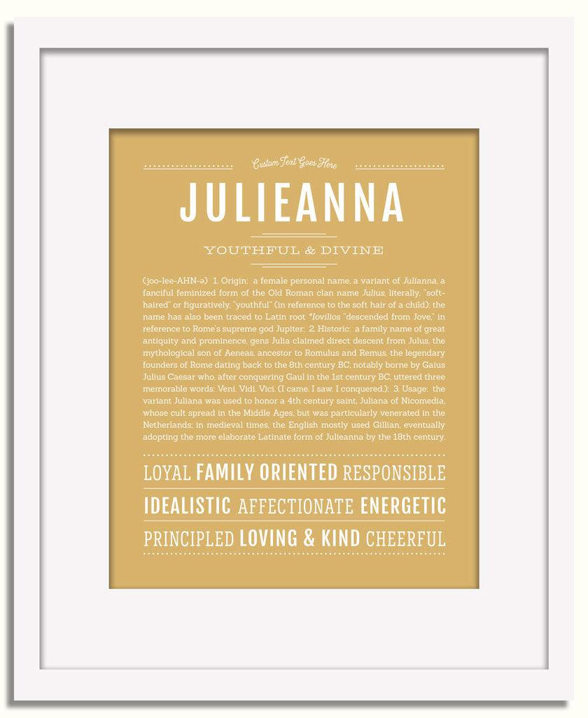 Frame Options | Matte Gold | White Frame, Matted