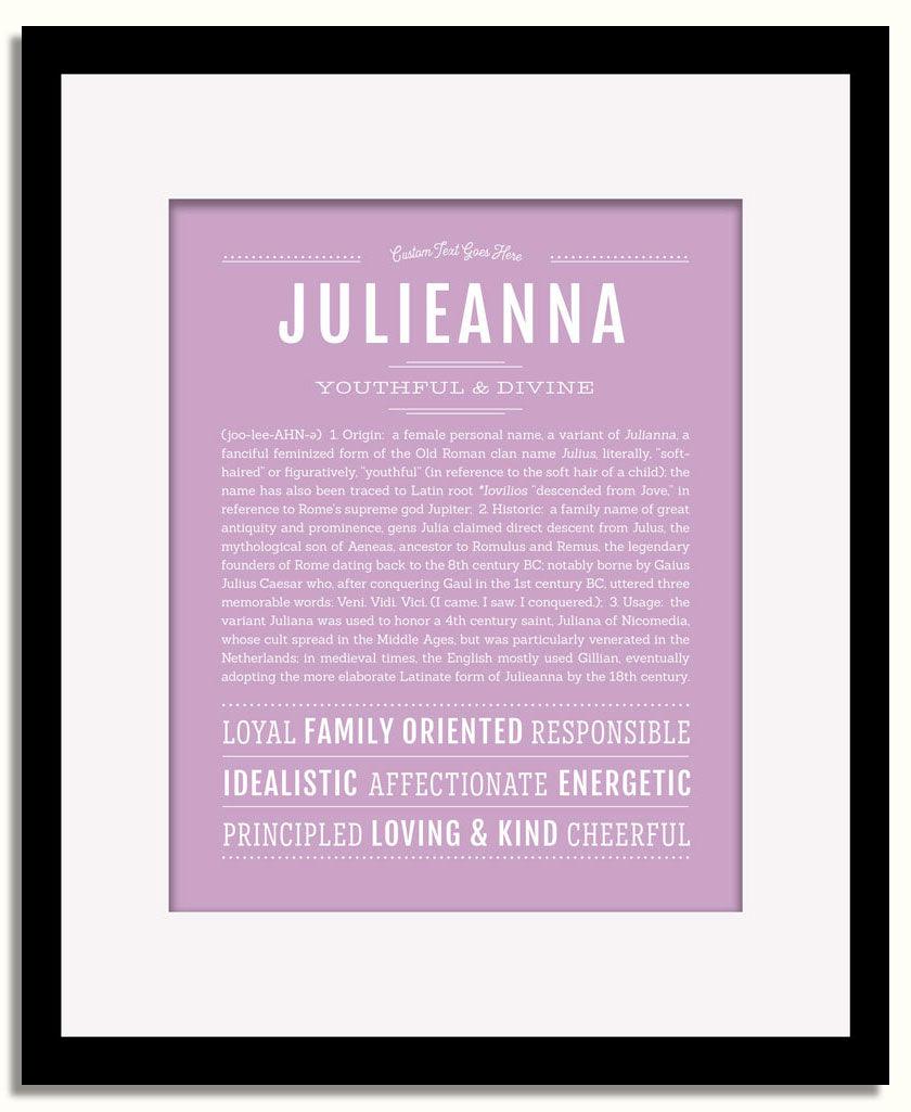 Frame Options | Lilac | Black Frame, Matted