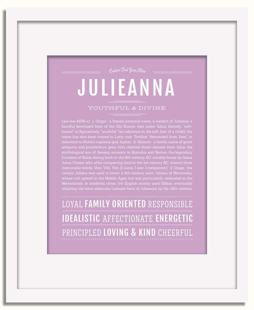 Frame Options | Lilac | White Frame, Matted