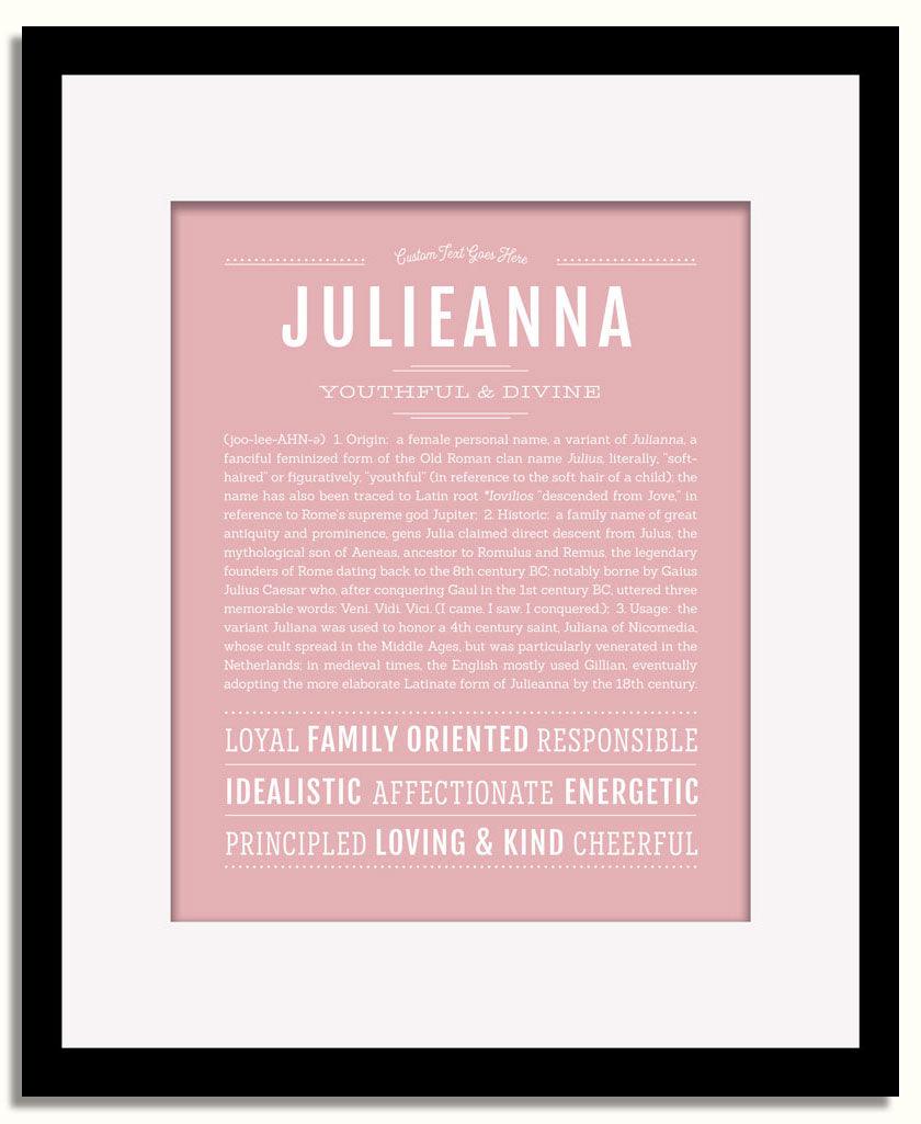 Frame Options | Dusty Rose | Black Frame, Matted