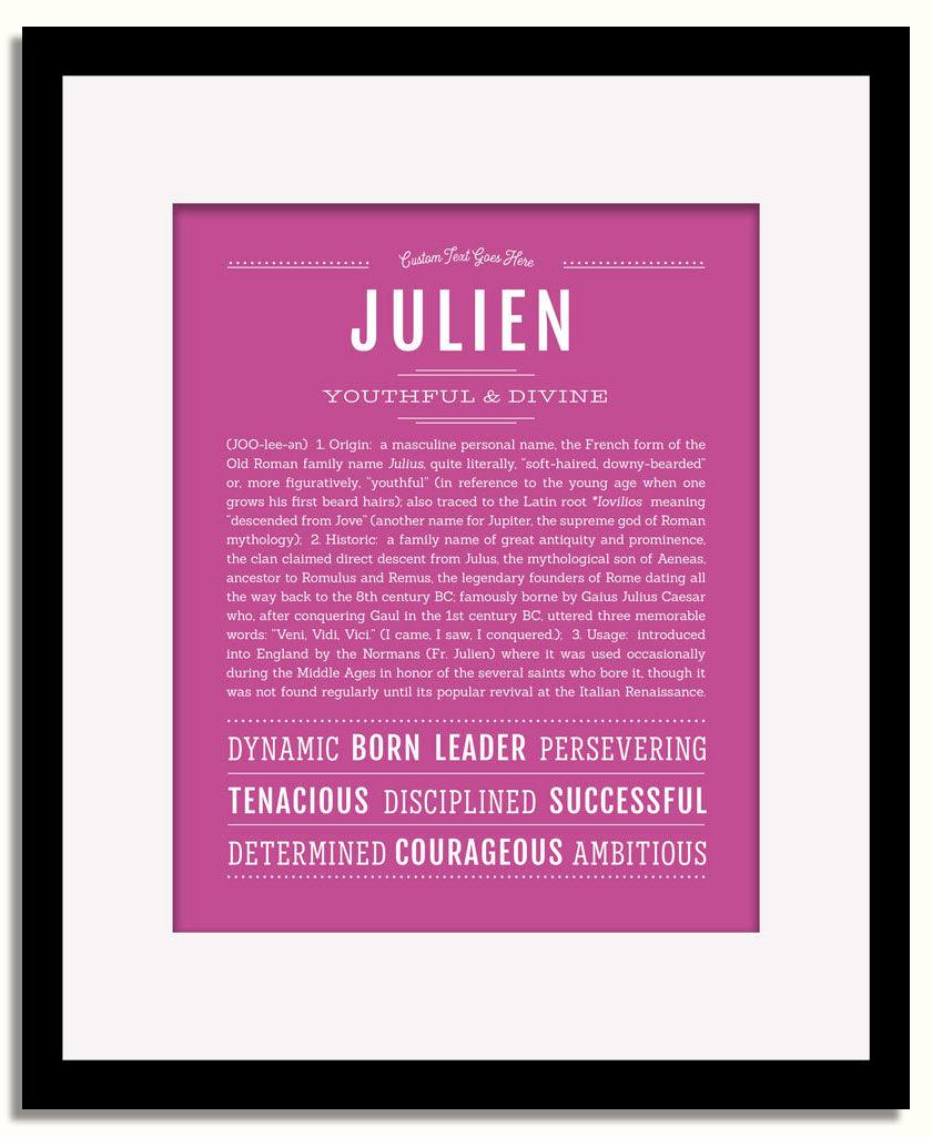 Frame Options | Dark Pink | Black Frame, Matted