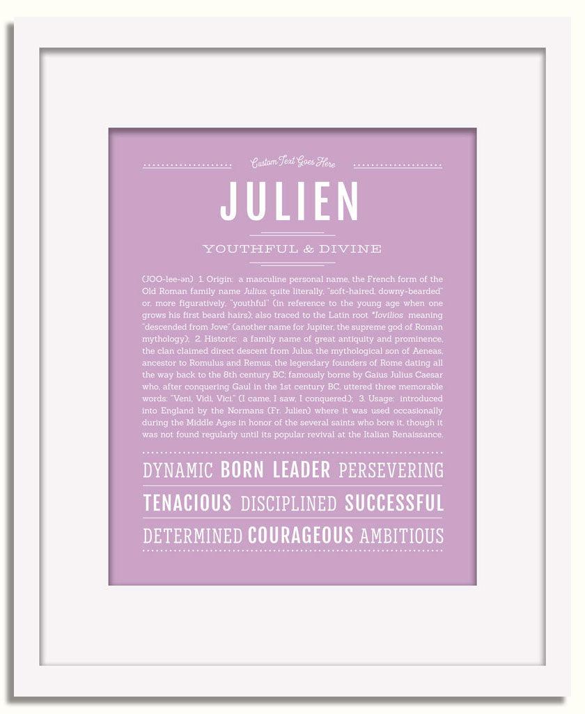 Frame Options | Lilac | White Frame, Matted