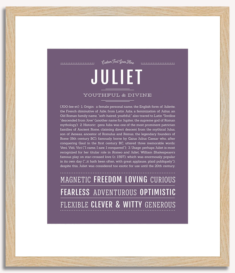 Juliet | Name Art Print