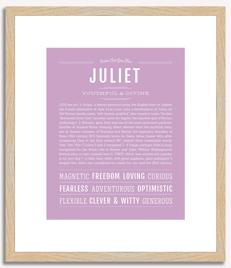 Juliet | Name Art Print