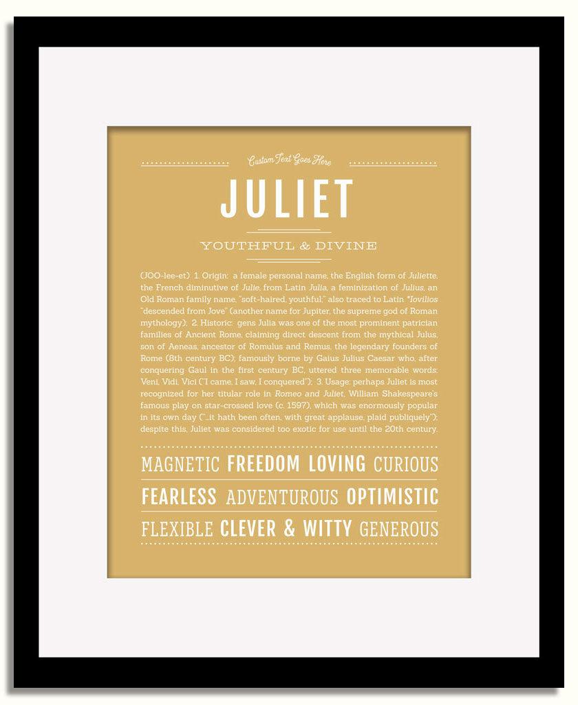 Frame Options | Matte Gold | Black Frame, Matted