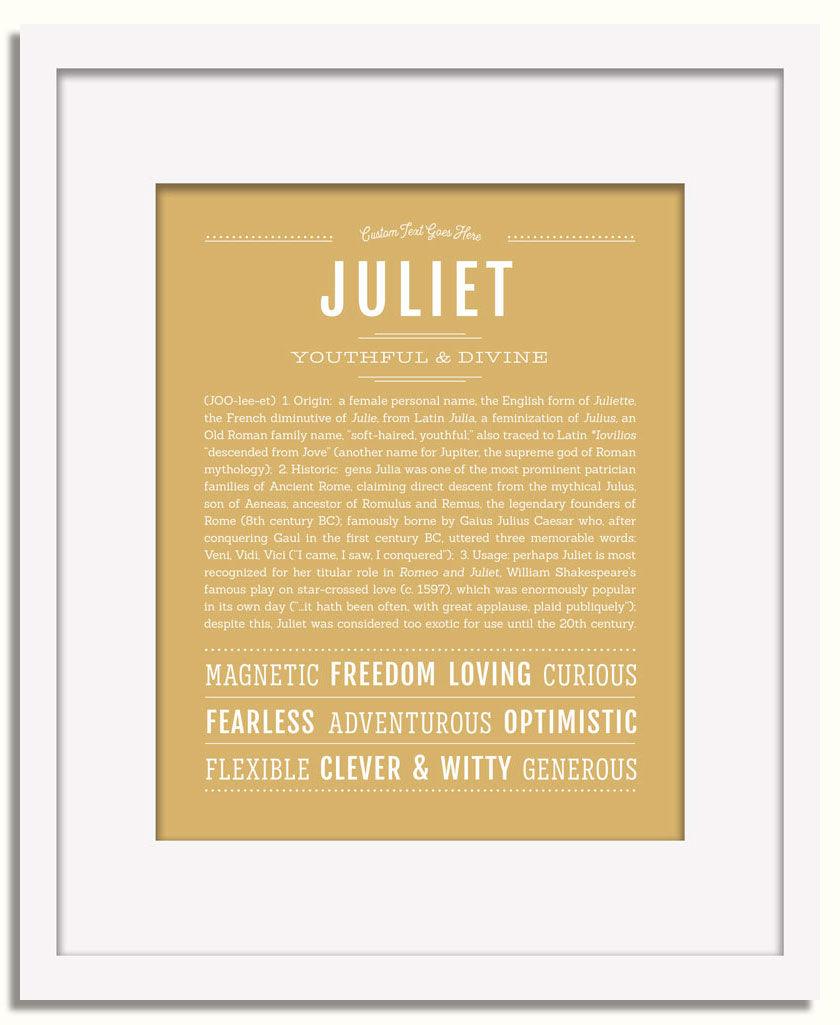 Frame Options | Matte Gold | White Frame, Matted