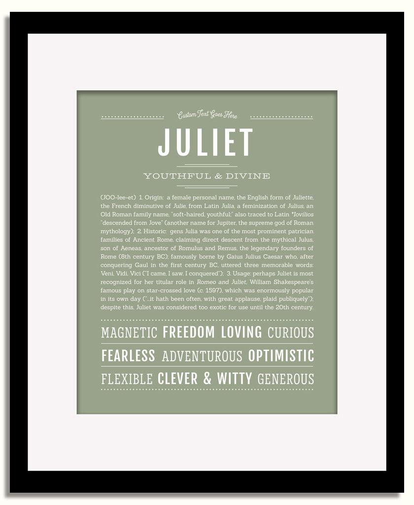 Frame Options | Sage | Black Frame, Matted