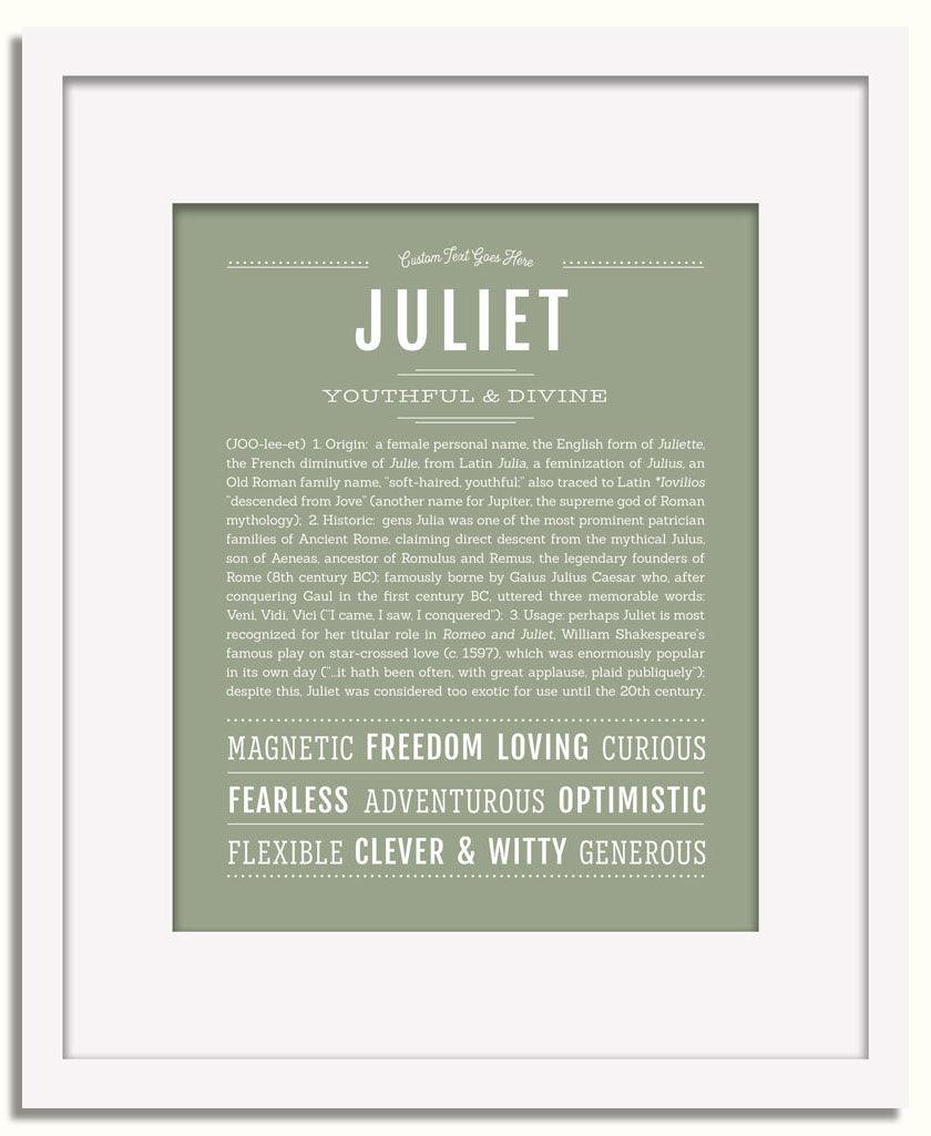 Frame Options | Sage | White Frame, Matted