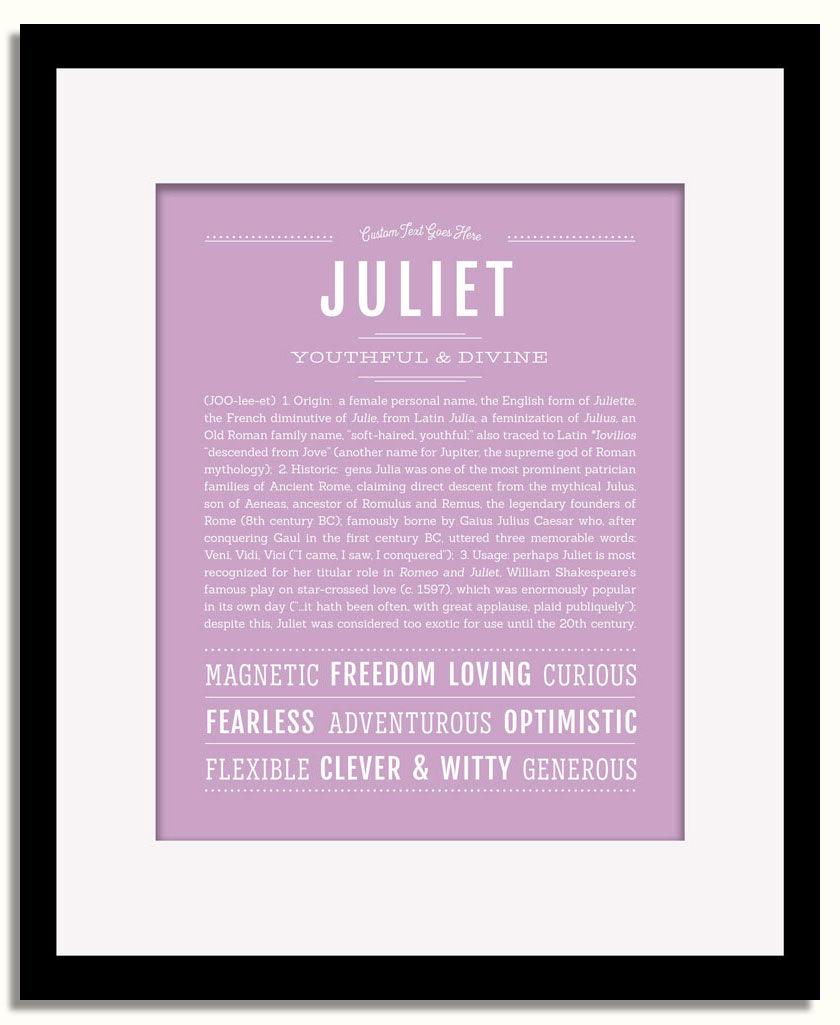 Frame Options | Lilac | Black Frame, Matted