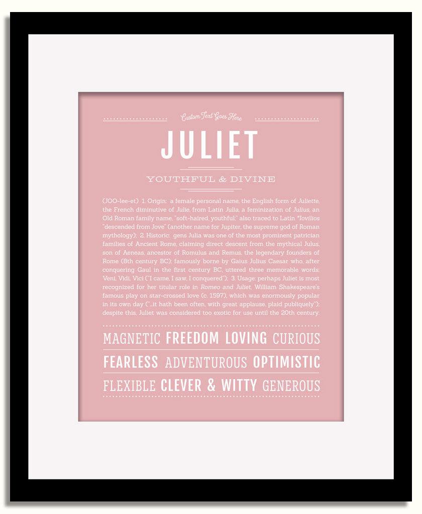 Frame Options | Dusty Rose | Black Frame, Matted