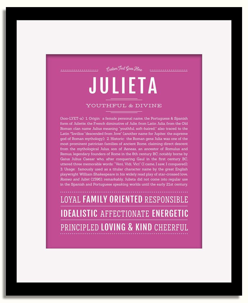 Frame Options | Dark Pink | Black Frame, Matted