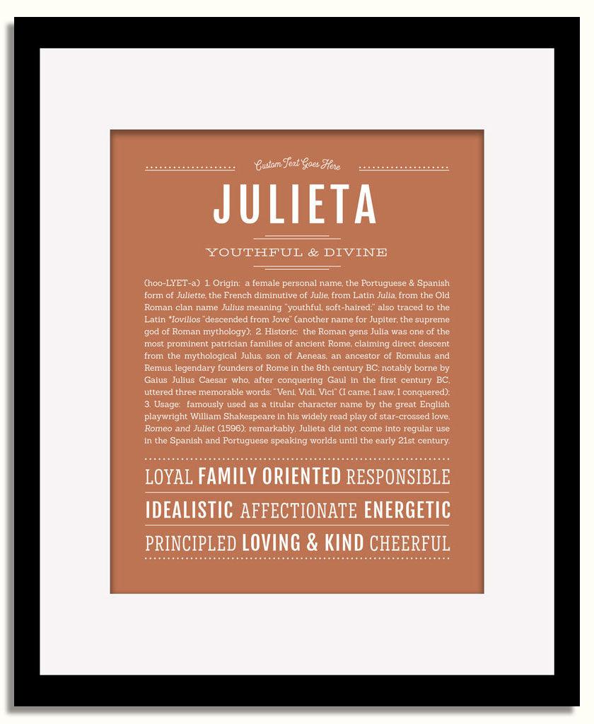 Frame Options | Terra Cotta | Black Frame, Matted