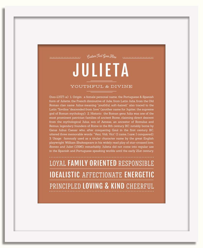 Frame Options | Terra Cotta | White Frame, Matted