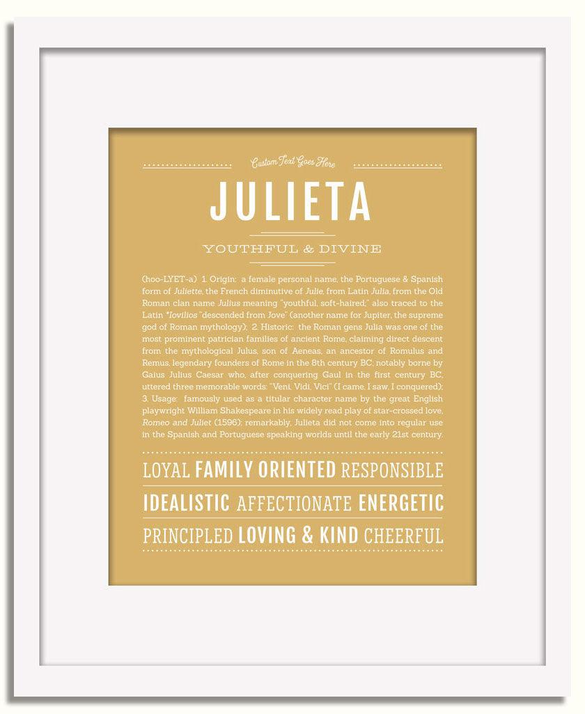 Frame Options | Matte Gold | White Frame, Matted