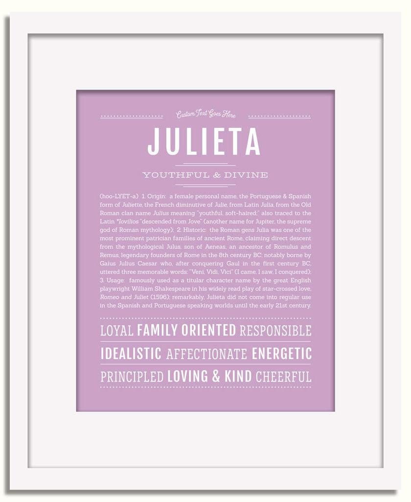 Frame Options | Lilac | White Frame, Matted