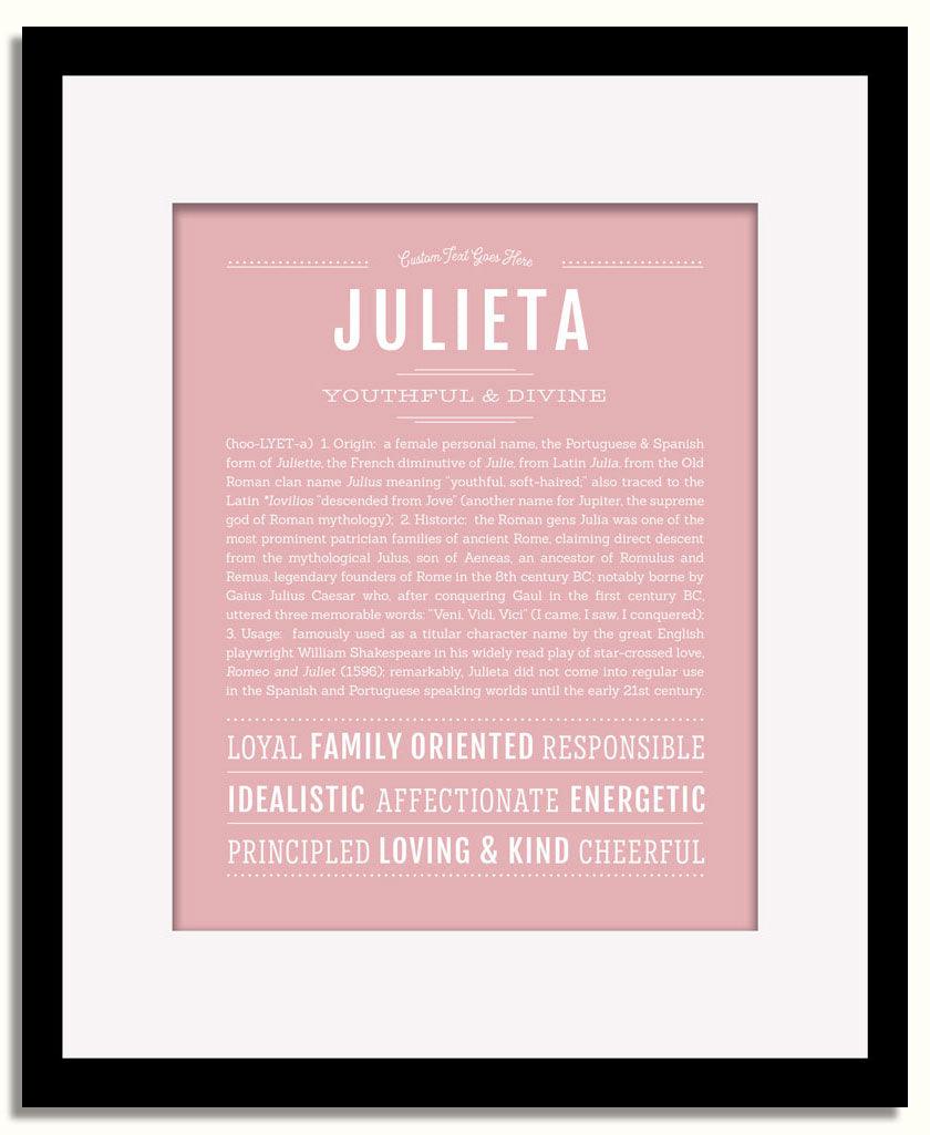 Frame Options | Dusty Rose | Black Frame, Matted