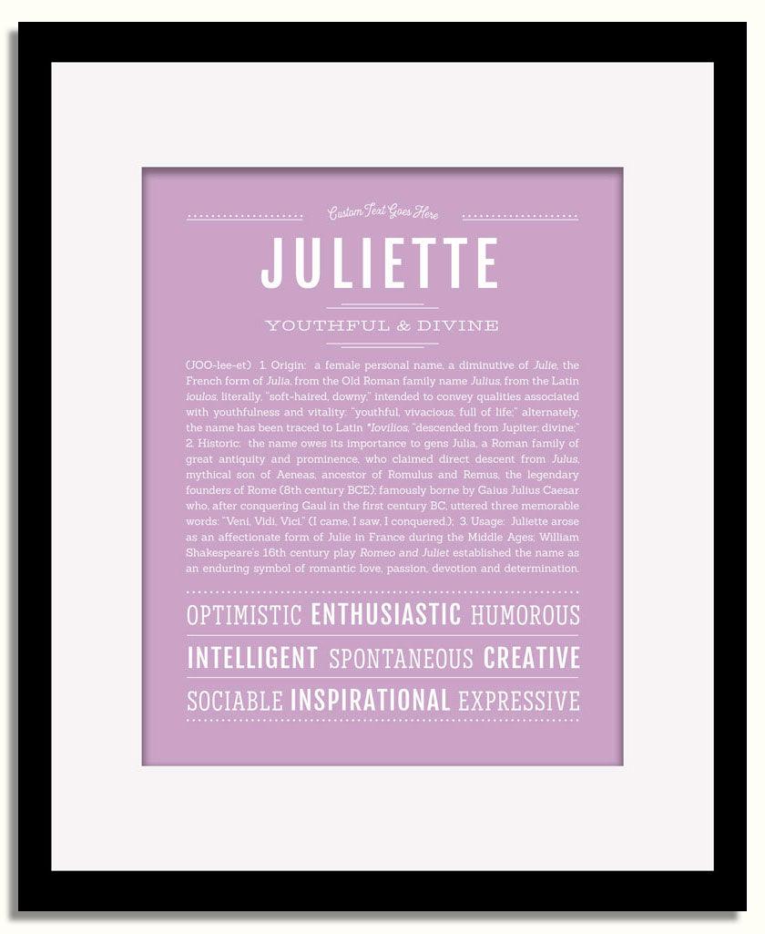 Frame Options | Lilac | Black Frame, Matted