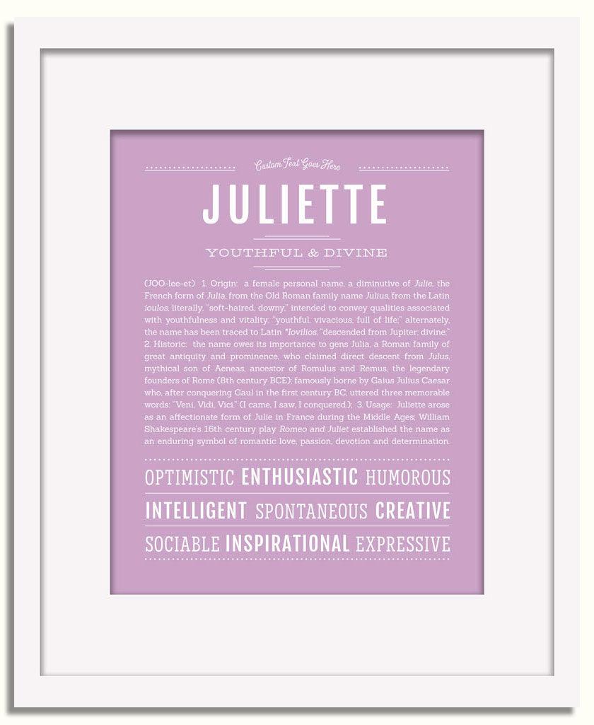 Frame Options | Lilac | White Frame, Matted