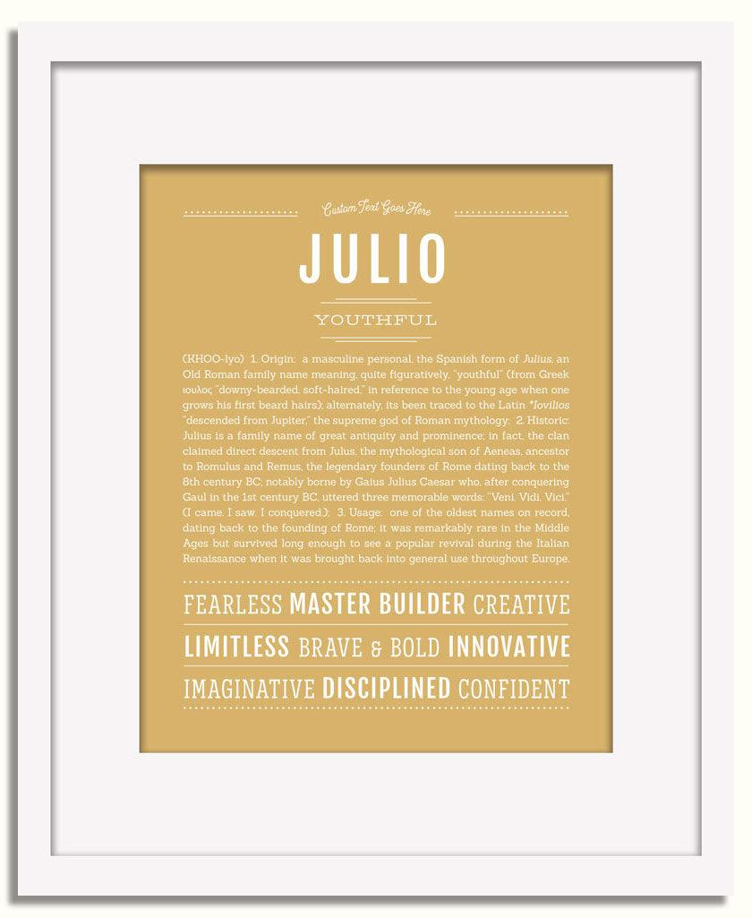 Frame Options | Matte Gold | White Frame, Matted