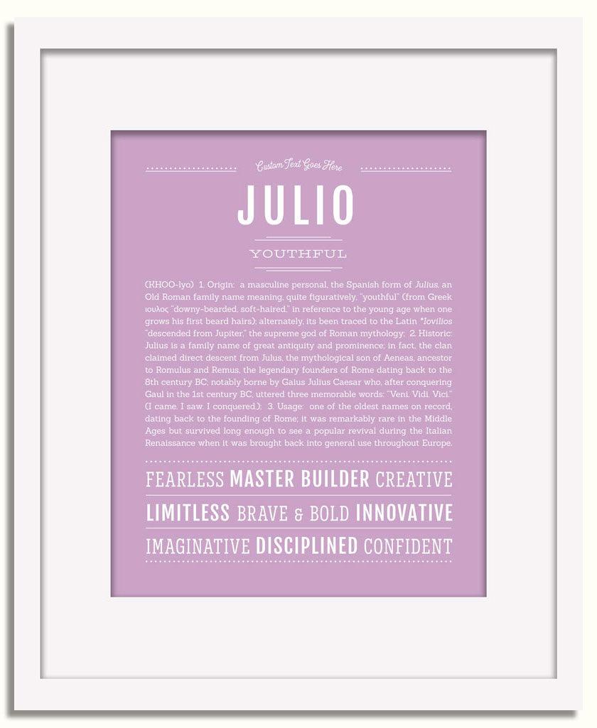 Frame Options | Lilac | White Frame, Matted