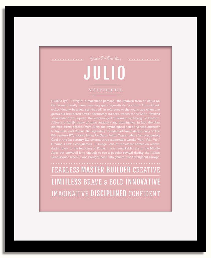 Frame Options | Dusty Rose | Black Frame, Matted