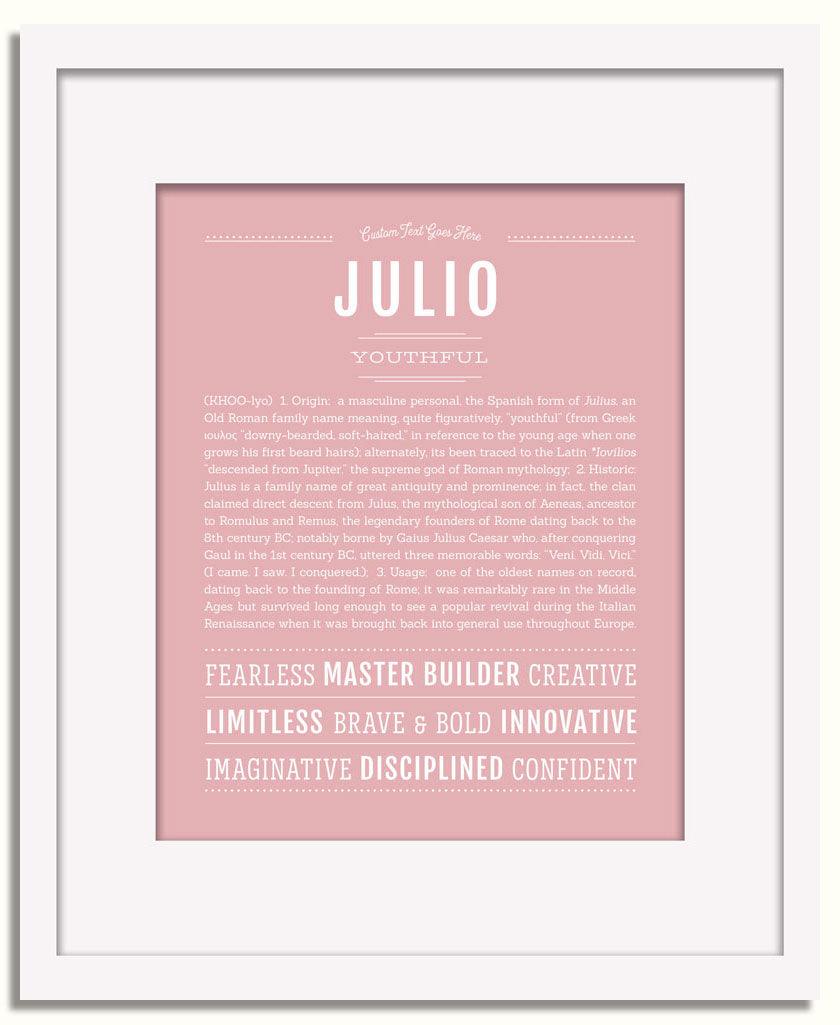 Frame Options | Dusty Rose | White Frame, Matted