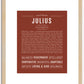 Julius | Name Art Print