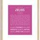 Julius | Name Art Print