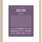 Julius | Name Art Print