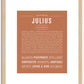 Julius | Name Art Print