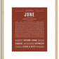 June | Name Art Print