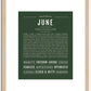 June | Name Art Print