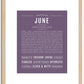 June | Name Art Print