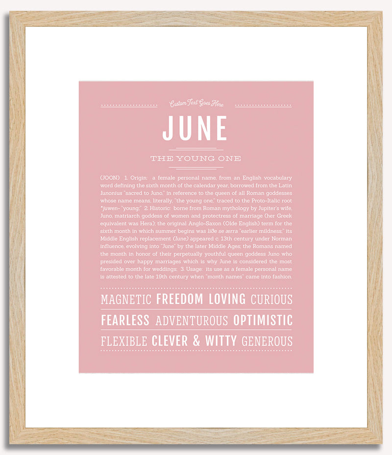 June | Name Art Print