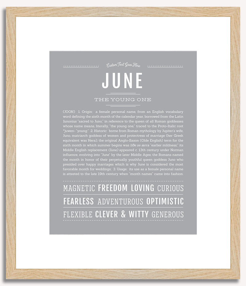 June | Name Art Print