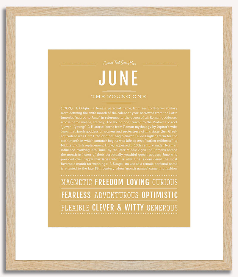 June | Name Art Print