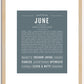 June | Name Art Print