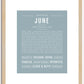 June | Name Art Print