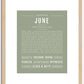 June | Name Art Print