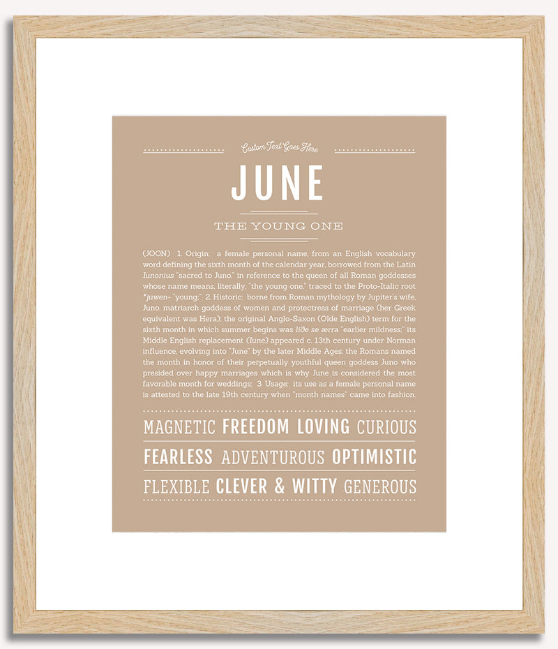 June | Name Art Print