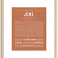 June | Name Art Print