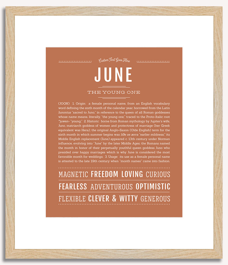 June | Name Art Print