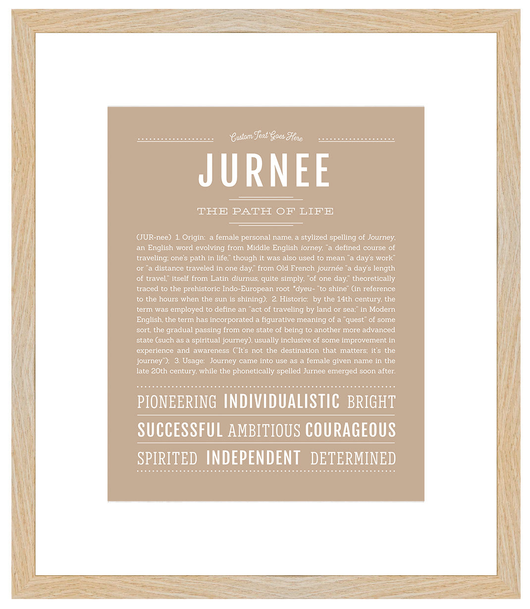 Jurnee | Name Art Print