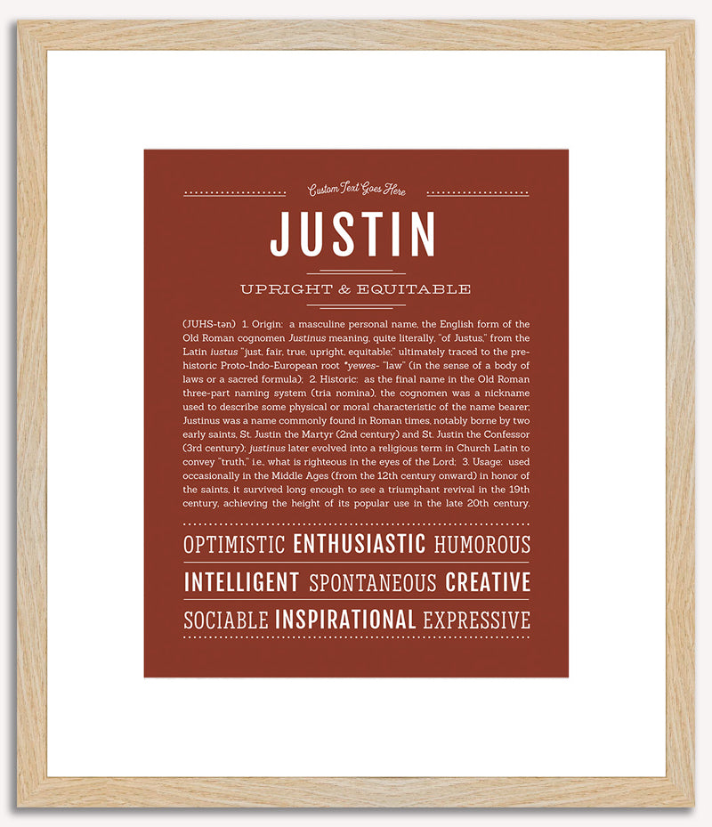 Justin | Name Art Print